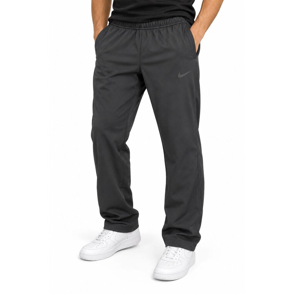 Nike Dri-FIT Black Athletic Training Pants Open Hem | XL